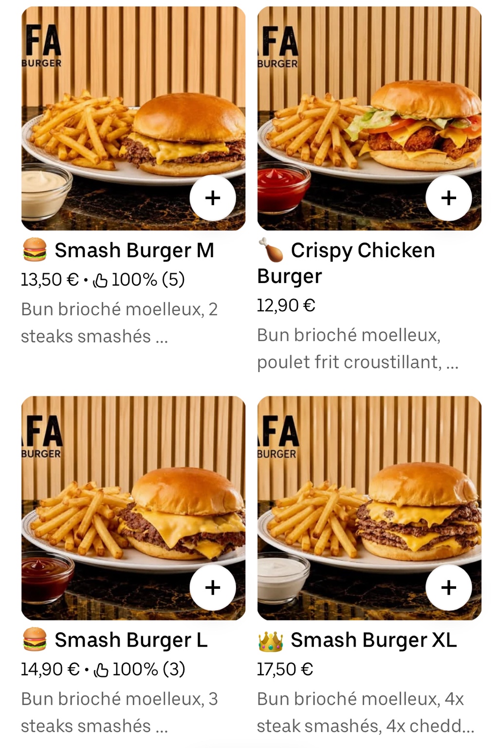 Capture d'une présentation produits réalisée par HubZer : visuels homogènes et produits mis en valeur